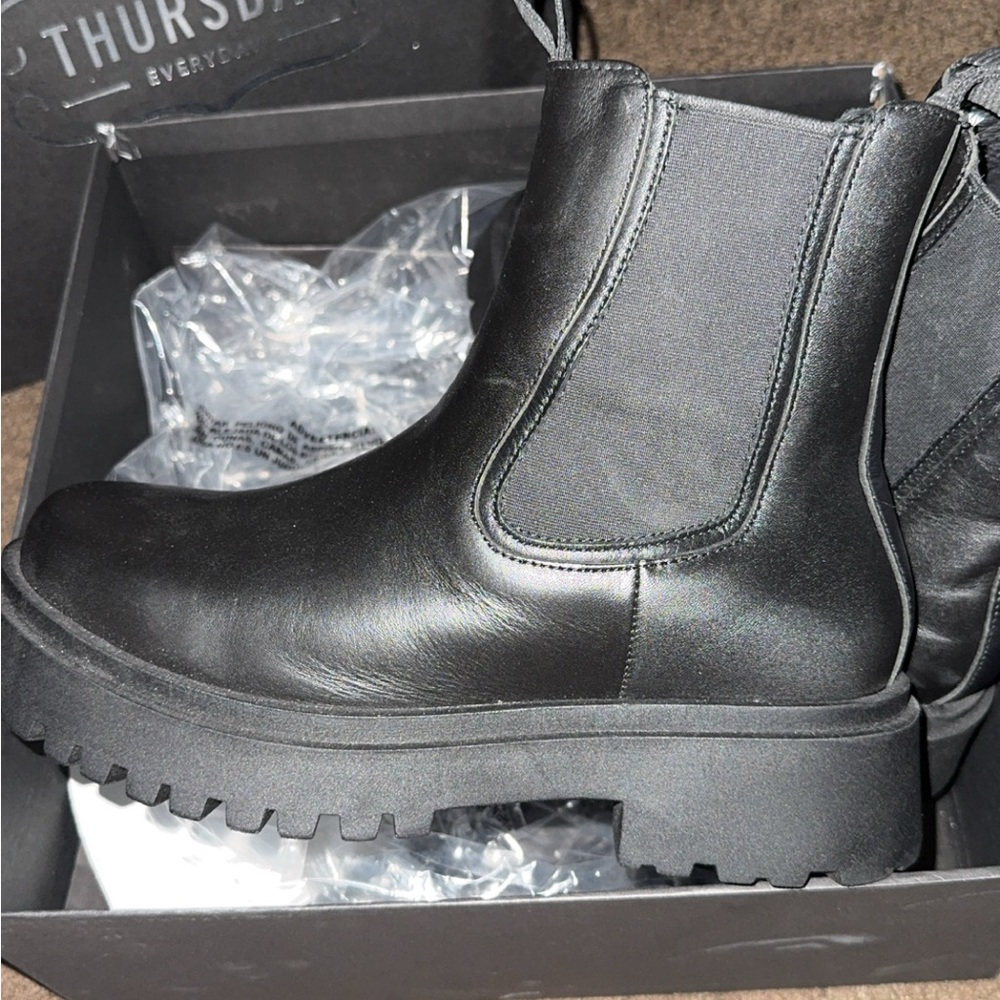 Thursday Black Leather Boots